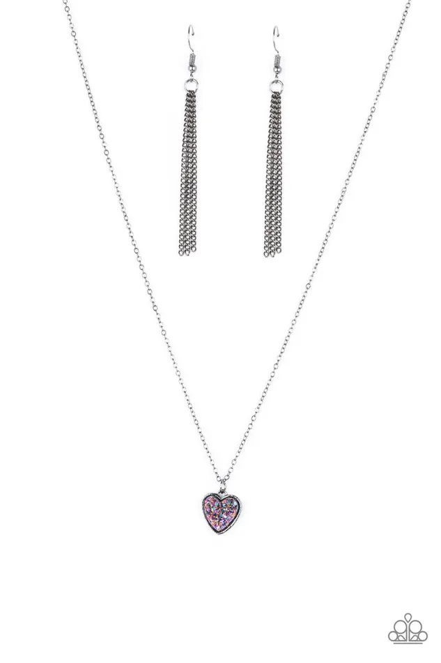 Paparazzi Necklace PitterPatter Goes My Heart Purple Paparazzi Jewelry Necklaces Paparazzi Necklace PitterPatter Goes My Heart Purple Paparazzi Jewelry Necklaces