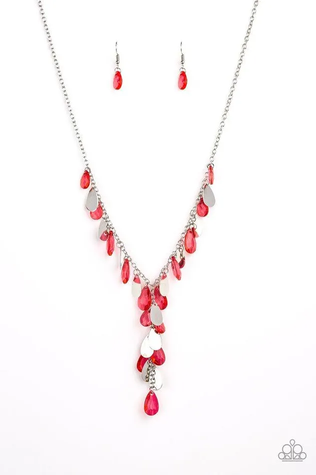Paparazzi Necklace Sailboat Sunsets Red Paparazzi Jewelry Necklaces