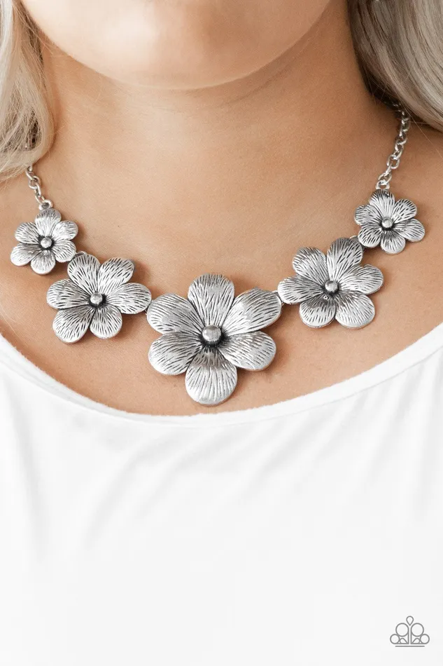 Paparazzi Necklace Secret Garden Silver Paparazzi Jewelry Necklaces