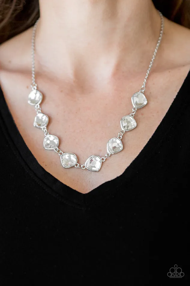 Paparazzi Necklace The Imperfectionist White Paparazzi Jewelry Necklaces