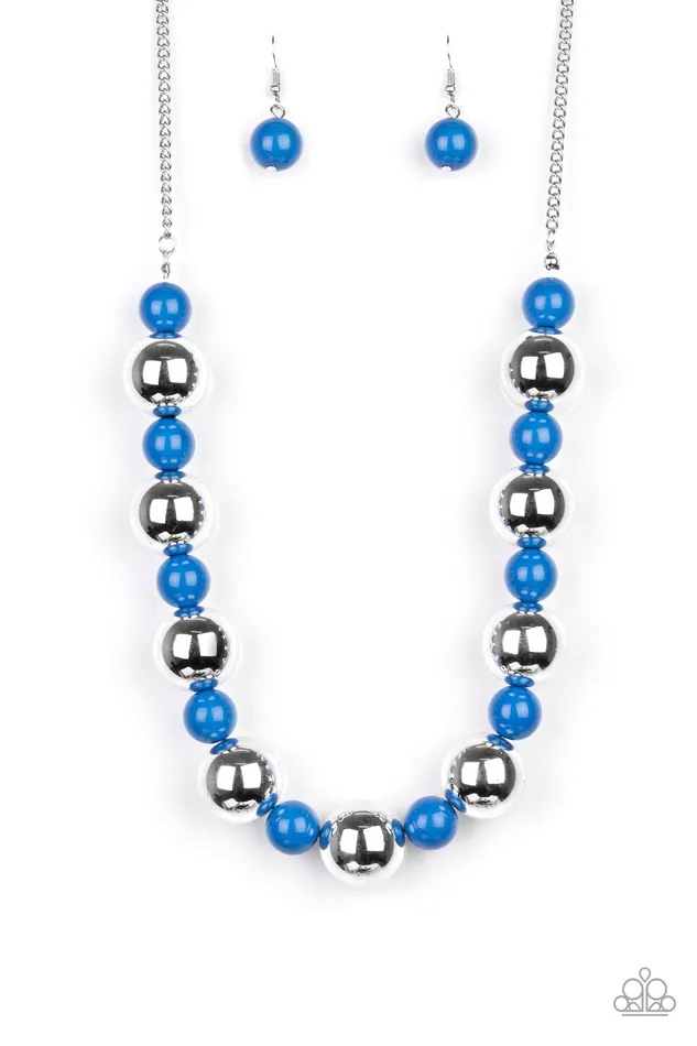 Paparazzi Necklace Top Pop Blue Paparazzi Jewelry Necklaces