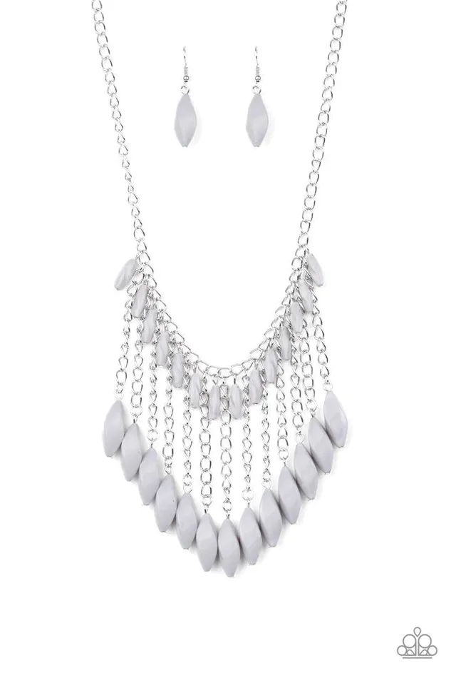 Paparazzi Necklace Venturous Vibes Silver Paparazzi Jewelry Necklaces