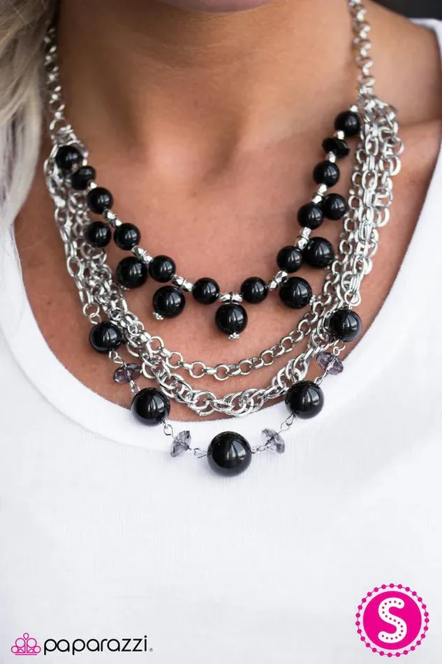 Paparazzi Necklace When On Wall Street Black Paparazzi Jewelry Necklaces