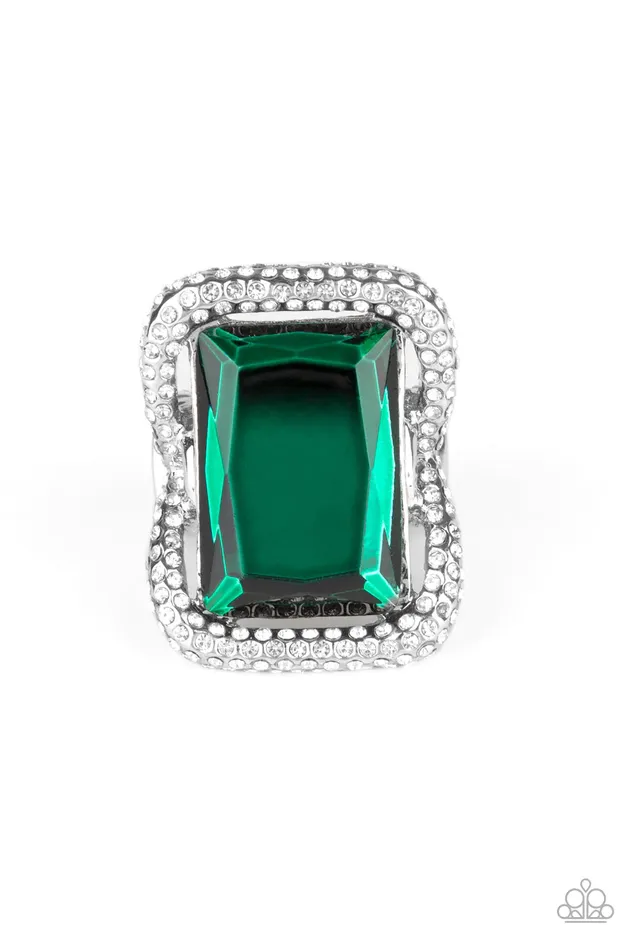 Paparazzi Ring Deluxe Decadence Green Paparazzi Jewelry Rings