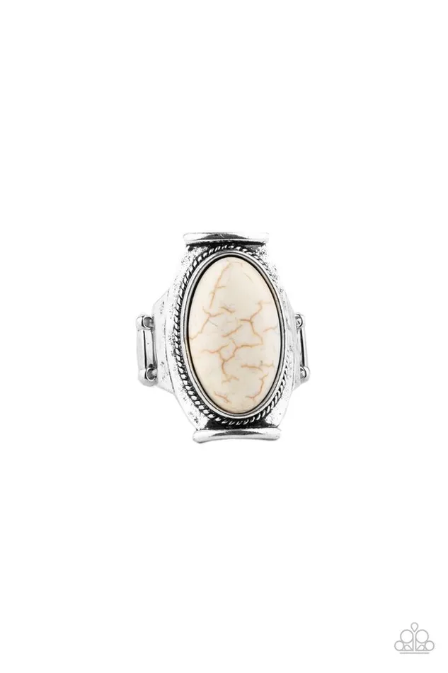 Paparazzi Ring Desert Healer White Paparazzi Jewelry Rings Paparazzi Ring Desert Healer White Paparazzi Jewelry Rings