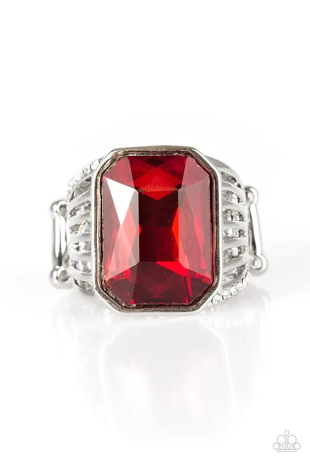 Paparazzi Ring Make Way For The Champ Red Paparazzi Jewelry Rings