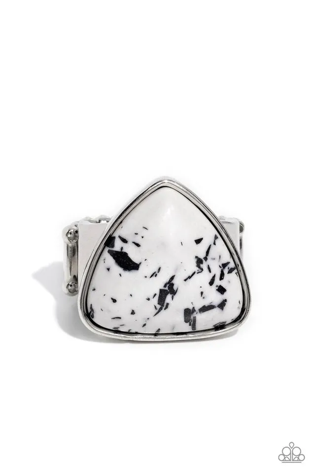 Paparazzi Ring Patterned Paladin White Paparazzi Jewelry Rings Paparazzi Ring Patterned Paladin White Paparazzi Jewelry Rings