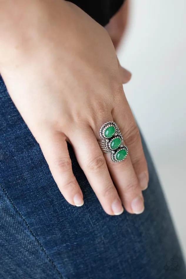 Paparazzi Ring Peaceful Paradise Green Paparazzi Jewelry Rings