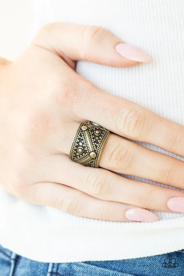 Paparazzi Ring Primal Patterns Brass Paparazzi Jewelry Rings