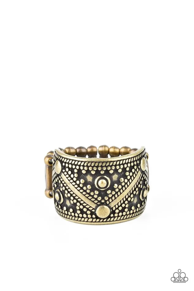 Paparazzi Ring Primal Patterns Brass Paparazzi Jewelry Rings