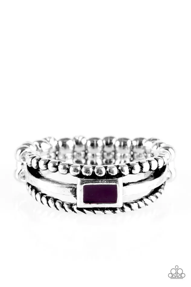 Paparazzi Ring Street Edge Purple Paparazzi Jewelry Rings
