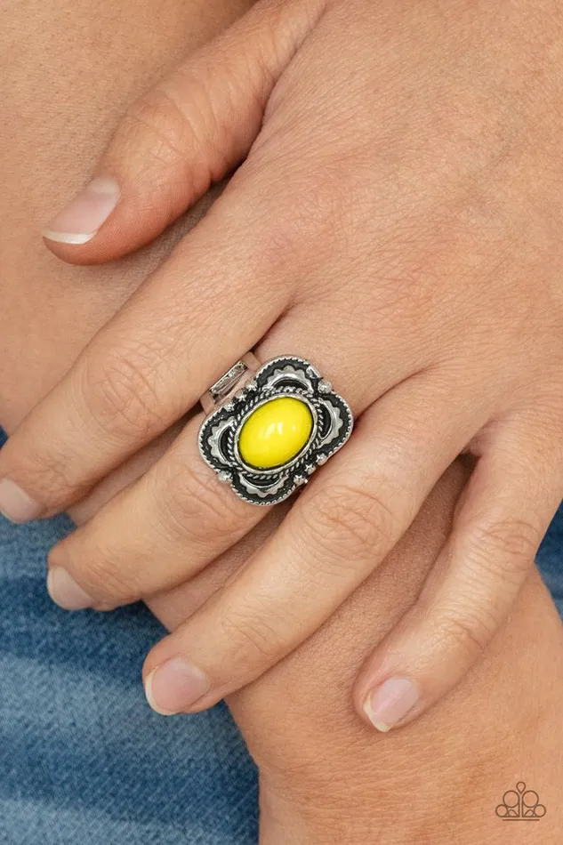 Paparazzi Ring Vivaciously Vibrant Yellow Paparazzi Jewelry Rings
