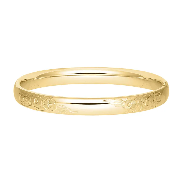 PreStyled Sets Croghans Adult 14K Gold Filled Diagonal Signet 8mm Bangle