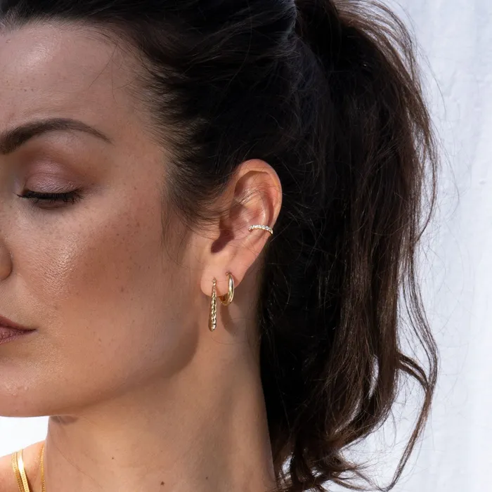 RG Earrings 14k Diamond Ear Cuff