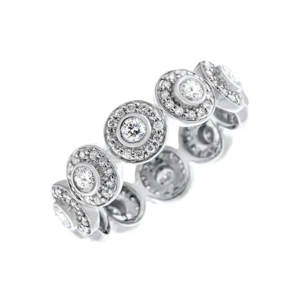 Rings Diamond Source NYC Beautiful 18k white gold weddingcocktail diamond band B6525