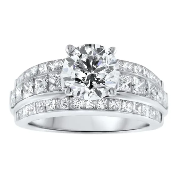 Rings Diamond Source NYC Diamond Engagement Ring Set in 18K White Gold 400ct tw Round Brilliant Princess Cut Natural Diamonds Rings Diamond Source NYC Diamond Engagement Ring Set in 18K White Gold 400ct tw Round Brilliant Princess Cut Natural Diamonds