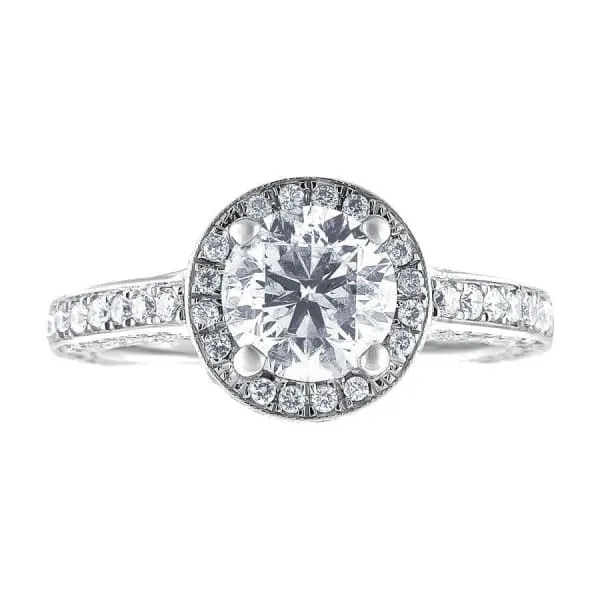 Rings Halo Diamond Engagement Ring Set in 14K White Gold 197ct tw Round Brilliant Clarity Enhanced Diamonds Diamond Source NYC Rings Halo Diamond Engagement Ring Set in 14K White Gold 197ct tw Round Brilliant Clarity Enhanced Diamonds Diamond Source NYC