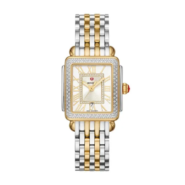 Rings Michele Deco Madison Midsize TwoTone Diamond Watch 29 x 31mm Quartz Michele Rings Michele Deco Madison Midsize TwoTone Diamond Watch 29 x 31mm Quartz Michele
