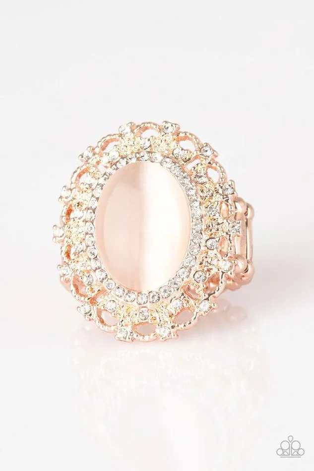 Rings Paparazzi Jewelry Paparazzi Ring BAROQUE The Spell Rose Gold