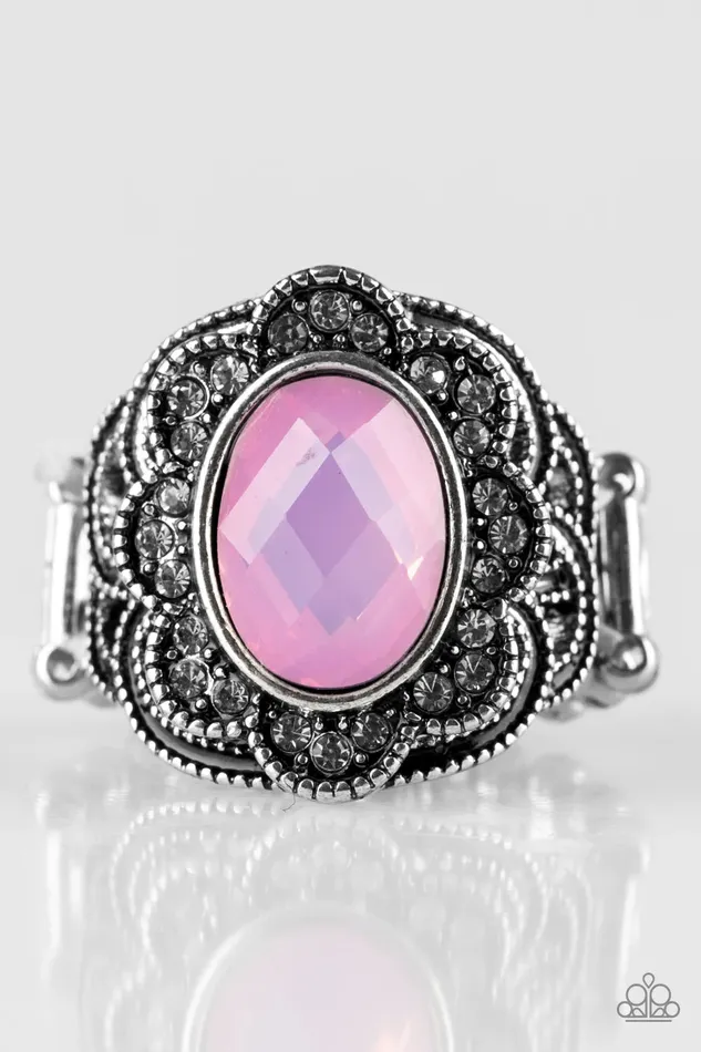 Rings Paparazzi Jewelry Paparazzi Ring Floral Fairways Pink