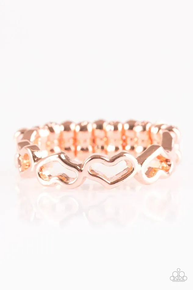 Rings Paparazzi Jewelry Paparazzi Ring Heart Art Copper