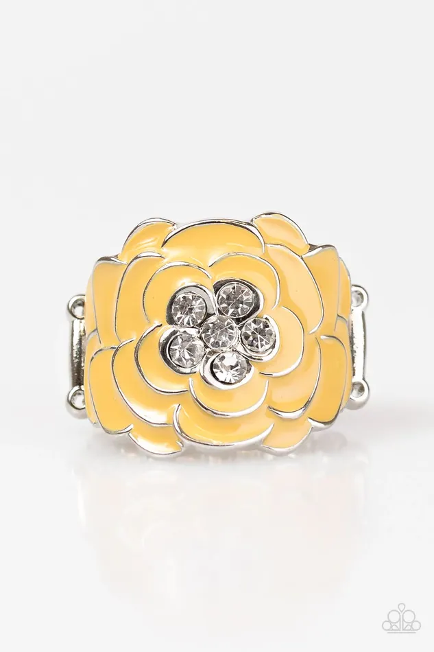 Rings Paparazzi Jewelry Paparazzi Ring Orchid Cascades Yellow
