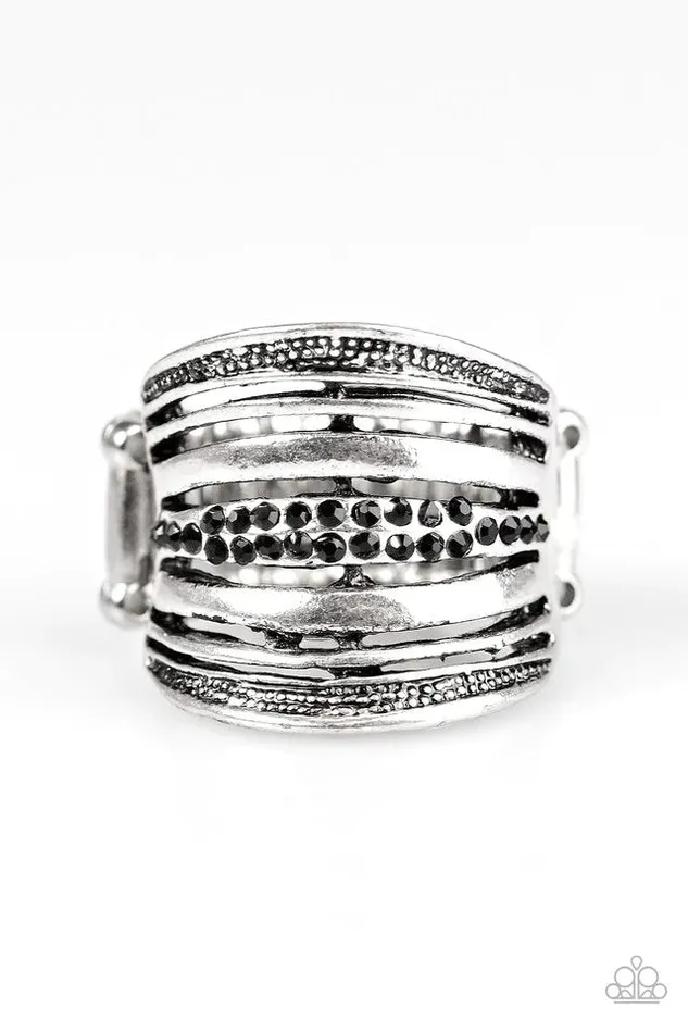 Rings Paparazzi Jewelry Paparazzi Ring Paramount Shimmer Black