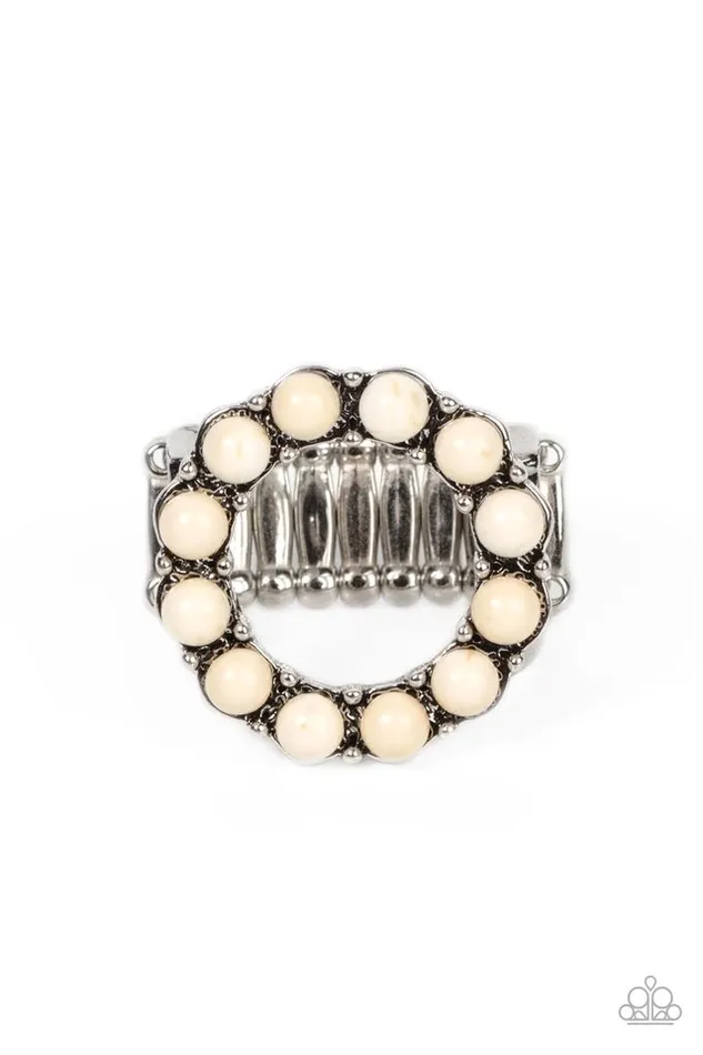 Rings Paparazzi Jewelry Paparazzi Ring Stone Circles White