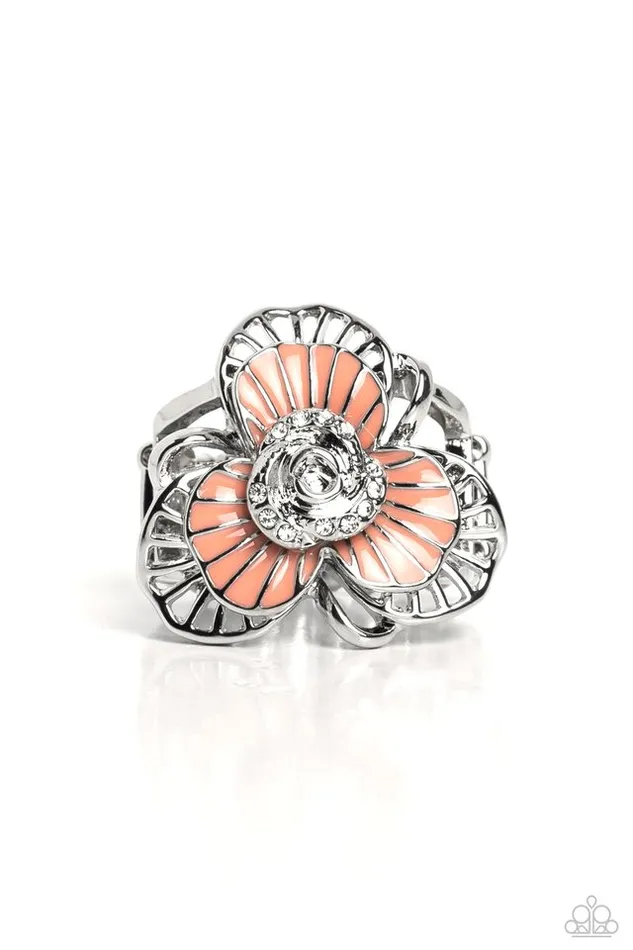 Rings Paparazzi Jewelry Paparazzi Ring Tropical Trillium Orange Rings Paparazzi Jewelry Paparazzi Ring Tropical Trillium Orange
