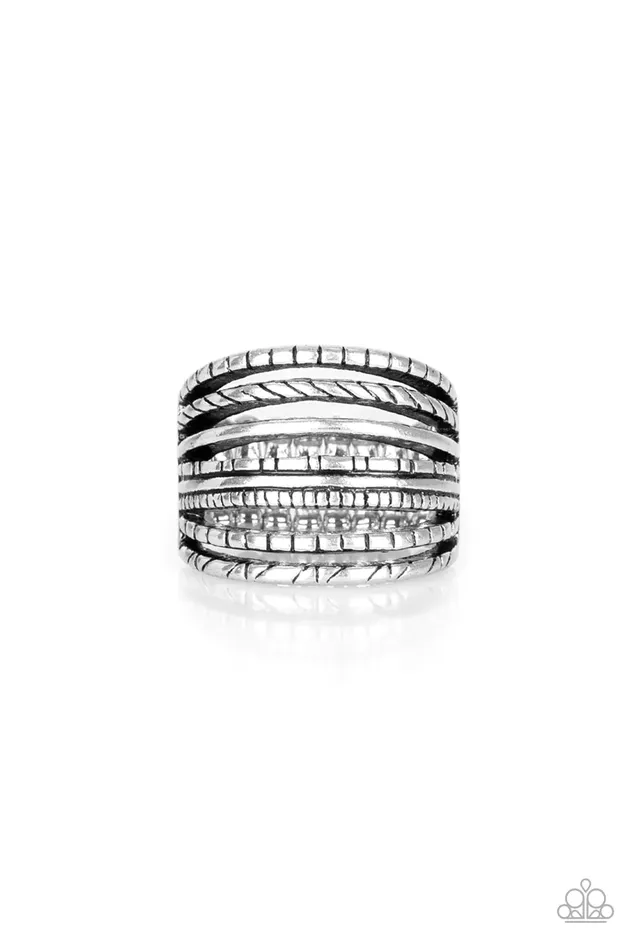 Rings Paparazzi Ring Basic Maverick Silver Paparazzi Jewelry