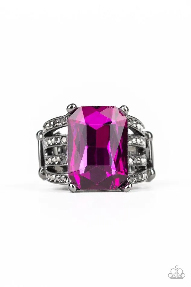 Rings Paparazzi Ring Expect Heavy REIGN Pink Paparazzi Jewelry