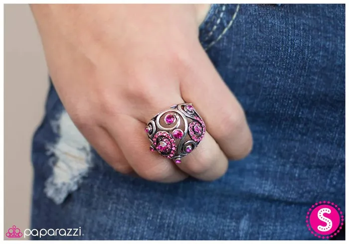 Rings Paparazzi Ring Give Us A Twirl Pink Paparazzi Jewelry