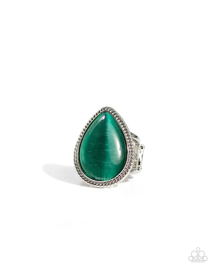 Rings Paparazzi Ring The Rain in MAINE Green Paparazzi Jewelry Rings Paparazzi Ring The Rain in MAINE Green Paparazzi Jewelry