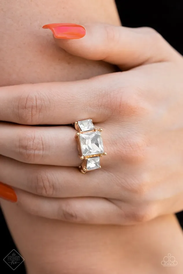 Rings Paparazzi Ring Treasured Twinkle Gold Paparazzi Jewelry