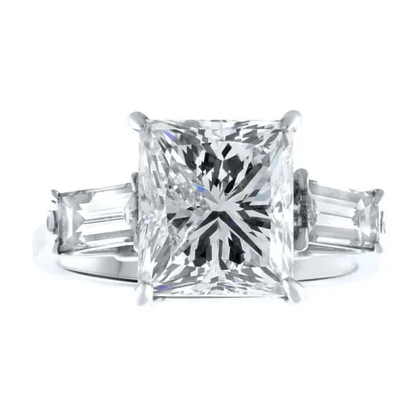 Rings Platinum Engagement Ring With Center Diamond 466ct Princess Cut K VS2 CSTM1725221 Diamond Source NYC Rings Platinum Engagement Ring With Center Diamond 466ct Princess Cut K VS2 CSTM1725221 Diamond Source NYC