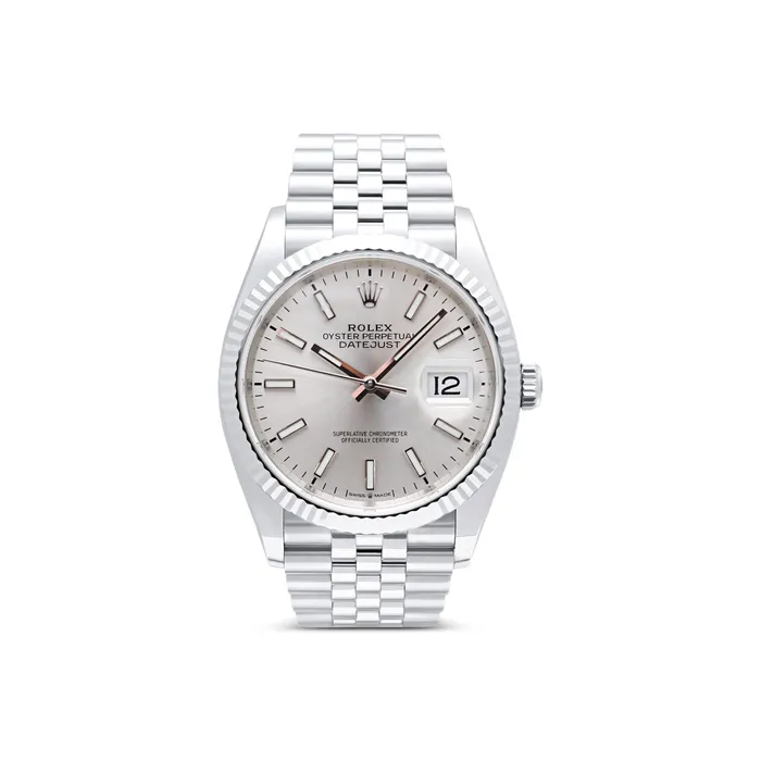 Rings Preowned Rolex Rolex Datejust 36 SSWG Silver Index Jubilee Preowned Rings Preowned Rolex Rolex Datejust 36 SSWG Silver Index Jubilee Preowned