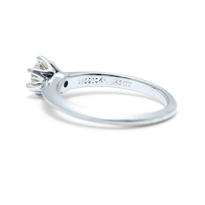 Rings Tiffany Co Tiffany Co Mounted Round Diamond Solitaire Ring Estate Estimated Retail When New 3970 Rings Tiffany Co Tiffany Co Mounted Round Diamond Solitaire Ring Estate Estimated Retail When New 3970