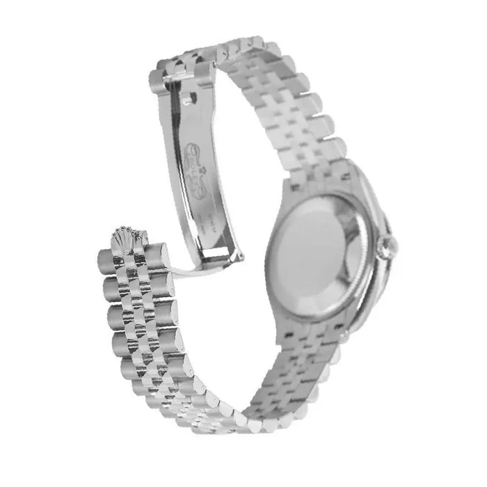 Rolex Bracelets Rolex Datejust 31mm Ref 278384rbr0010 Dark Grey Diamond Dial Diamond Bezel Stainless Steel Jubilee Bracelet Womens Watch