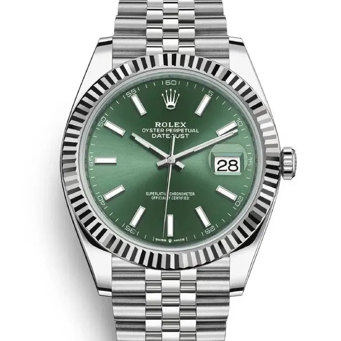Rolex Datejust 41mm Ref 126334 Green Dial Stainless Steel Jubilee Bracelet Mens Watch Rolex Bracelets