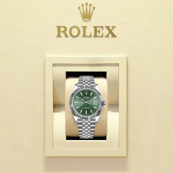 Rolex Datejust 41mm Ref 126334 Green Dial Stainless Steel Jubilee Bracelet Mens Watch Rolex Bracelets