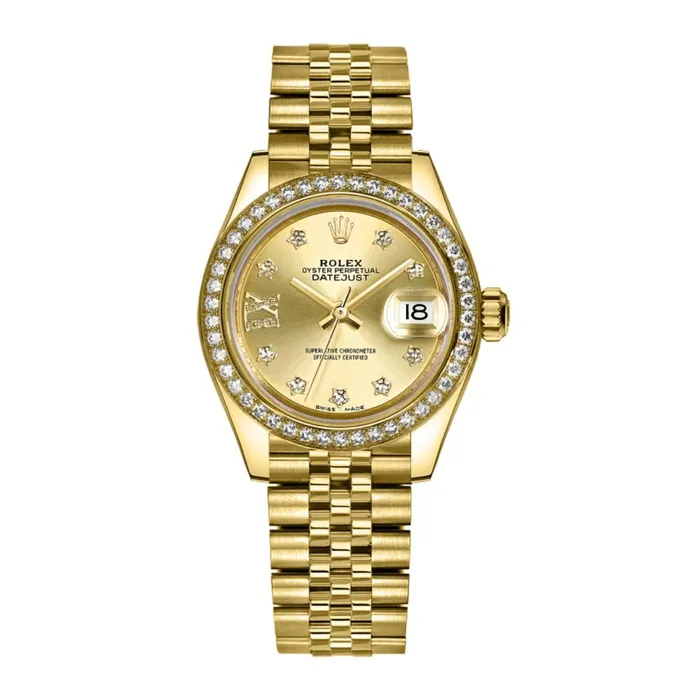 Rolex Lady Datejust 28mm Ref 279138rbr0007 Champagne Dial 18K Yellow Gold Jubilee Bracelet Womens Watch Rolex Bracelets Rolex Lady Datejust 28mm Ref 279138rbr0007 Champagne Dial 18K Yellow Gold Jubilee Bracelet Womens Watch Rolex Bracelets