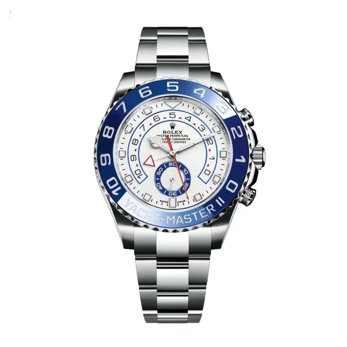 Rolex Yachtmaster II 44mm Ref 1166800002 White Dial Stainless Steel Oyster Bracelet Mens Watch Rolex Bracelets