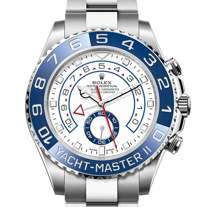 Rolex Yachtmaster II 44mm Ref 1166800002 White Dial Stainless Steel Oyster Bracelet Mens Watch Rolex Bracelets