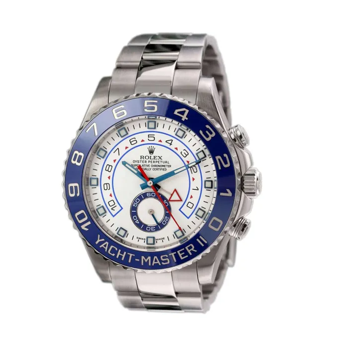 Rolex Yachtmaster II 44mm Ref 1166800002 White Dial Stainless Steel Oyster Bracelet Mens Watch Rolex Bracelets
