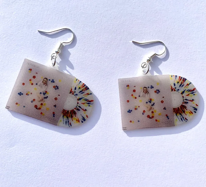 Sam Makes Things Earrings Bea Miller Collection of Vinyl Album Handmade Earrings Sam Makes Things Earrings Bea Miller Collection of Vinyl Album Handmade Earrings