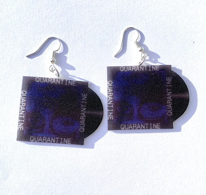 Sam Makes Things Earrings Bea Miller Collection of Vinyl Album Handmade Earrings