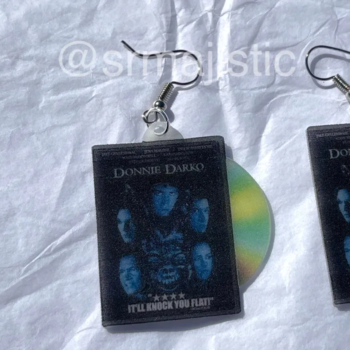 Sam Makes Things Earrings Donnie Darko 2001 DVD 2D detailed Handmade Earrings