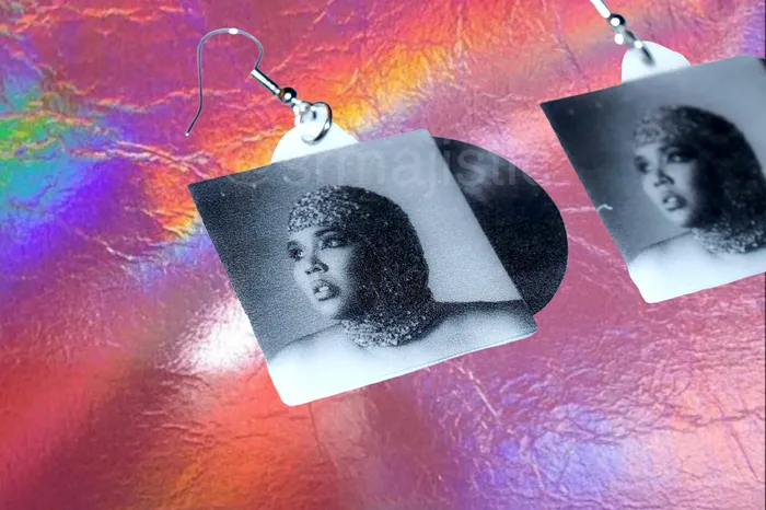 Sam Makes Things Earrings Lizzo Special Vinyl Album Handmade Earrings