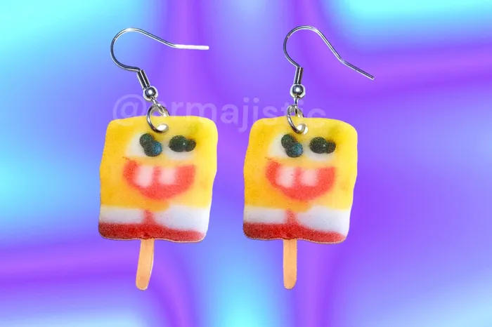 Sam Makes Things Earrings Melted Character Pospicles Funny Nostalgic Handmade Earrings Sam Makes Things Earrings Melted Character Pospicles Funny Nostalgic Handmade Earrings