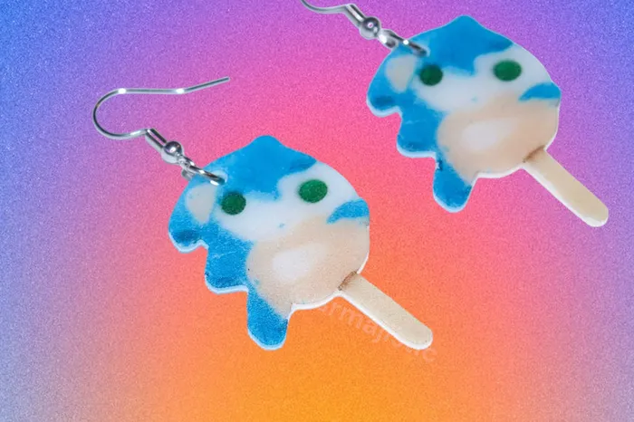 Sam Makes Things Earrings Melted Character Pospicles Funny Nostalgic Handmade Earrings Sam Makes Things Earrings Melted Character Pospicles Funny Nostalgic Handmade Earrings